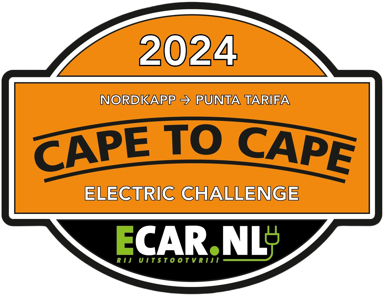 Logo van de Cape to Cape electric challenge met als hoofdsponsor ECAR